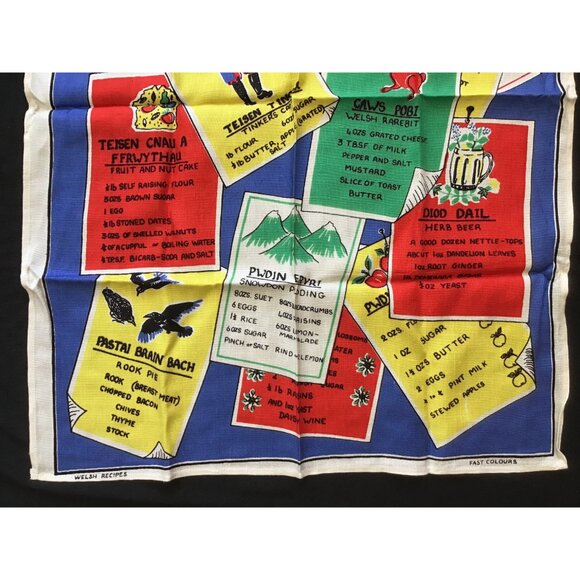 Welsh Recipes Tea Towel Vintage Kitchen Towel - Picture 5 of 9